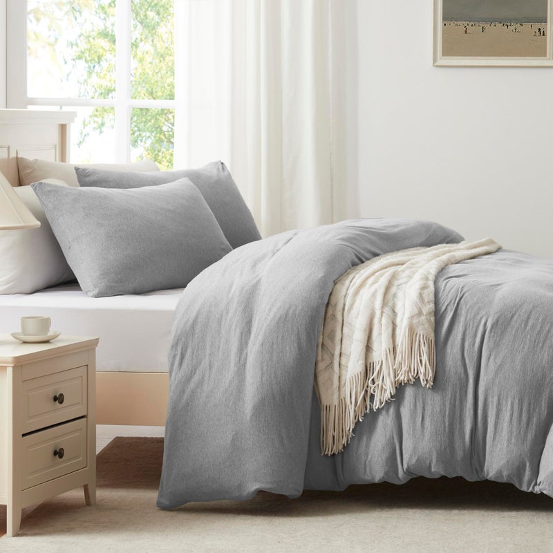 H HOUSEHOLD Household 100% Jersey Cotton Queen Size Pillowcase 20â€x30â€-Light Weight, Comfortable, Super Soft Pillow Case with Envelope Closure Extremely Durable Set of 2 (Grey, Queen Size Pillowcase (20" x 30")) - Image 3